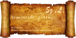 Szaniszló Lilla névjegykártya