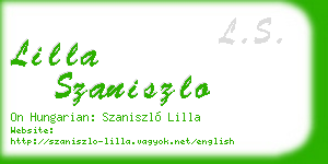 lilla szaniszlo business card
